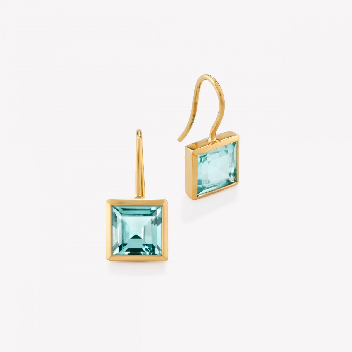 Aretes con Agua Marina