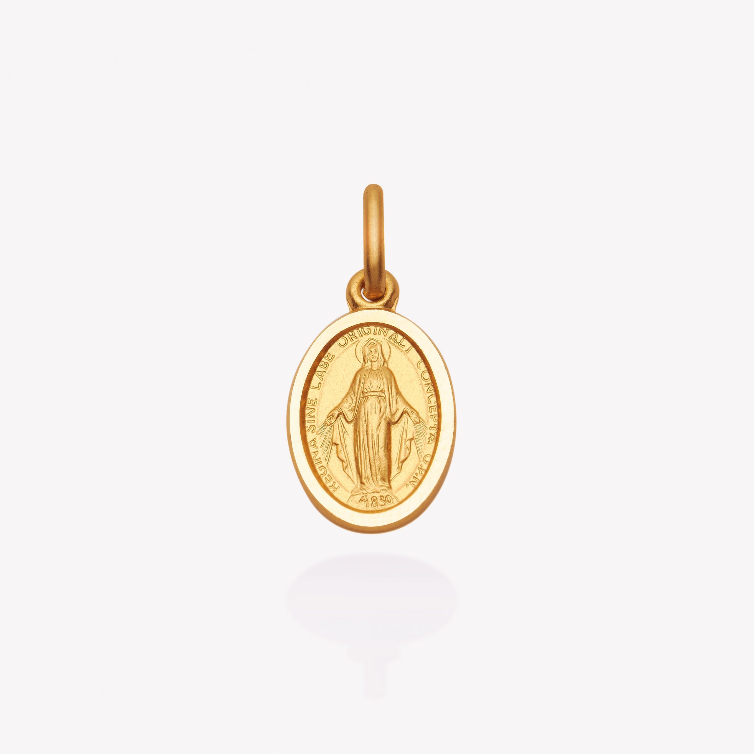 Medalla Virgen Milagrosa Mini, Oro Amarillo - AlhajasLucy