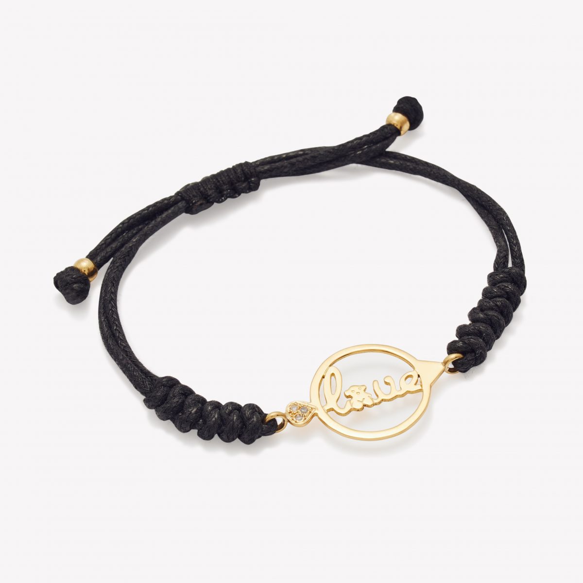 Pulsera macrame con osito love