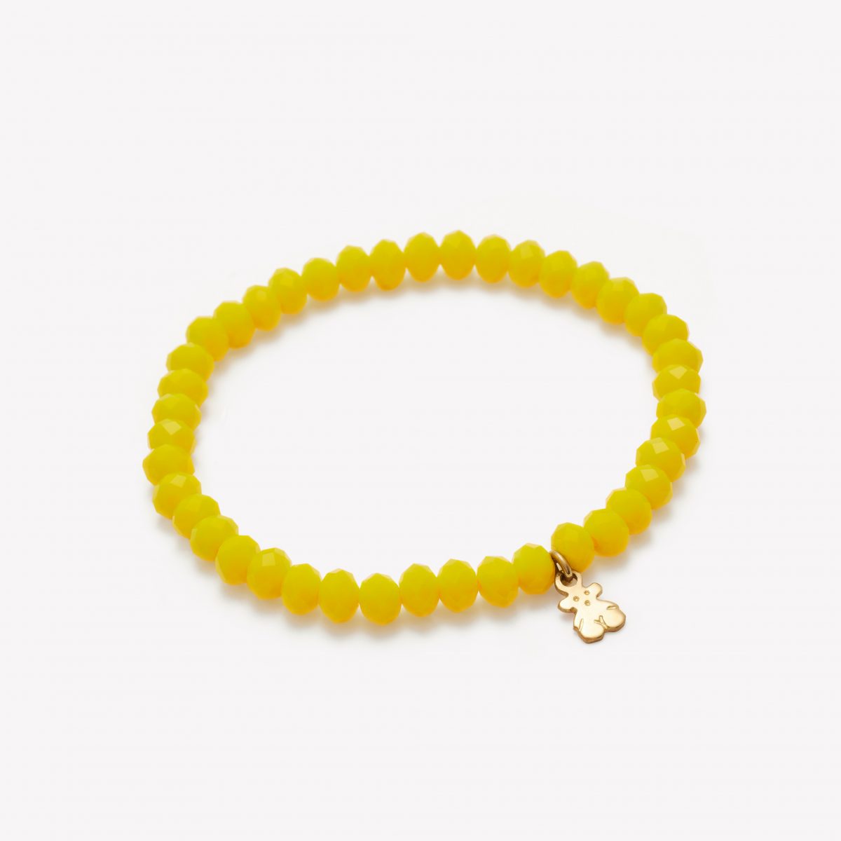 Pulsera murano amarillo con osito