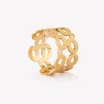Anillo oro 18k amarillo, Oval con moissanitas