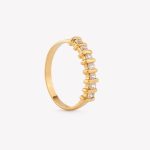 Anillo oro 18k amarillo, Venitas con Circonios.