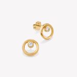 Aretes oro 18k. amarillo, Prisma.