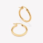 Argollas oro 18k amarillo, Tubulares de 2.1cm.