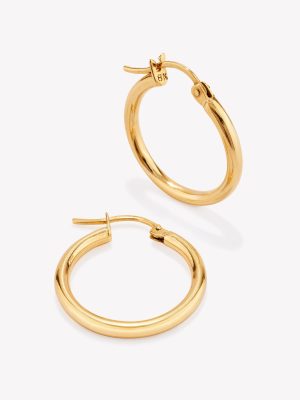 Argollas oro 18k amarillo, Tubulares de 2.1cm.