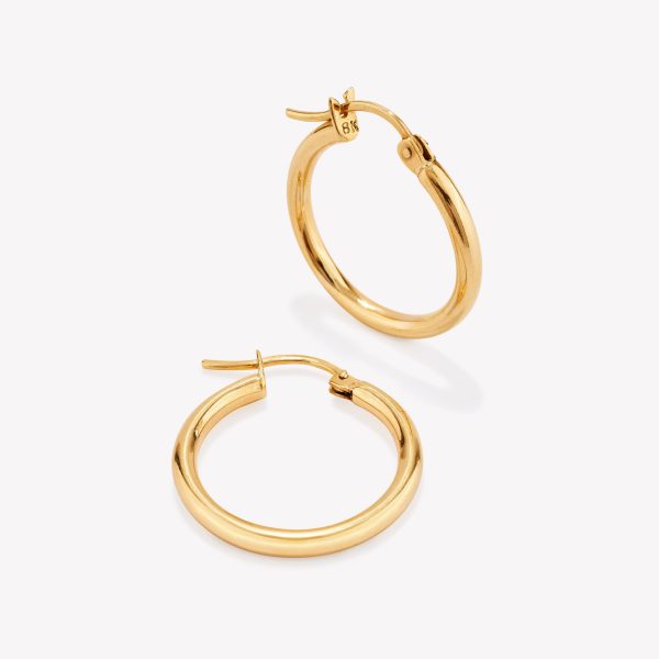 Argollas oro 18k amarillo, Tubulares de 2.1cm.