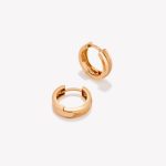 Argollas con Satinado al Centro. Oro Naranja