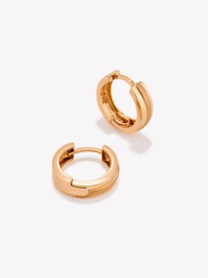 Argollas con Satinado al Centro. Oro Naranja