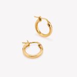 Argollas 18k amarillo. tubulares de 1.2 cm.