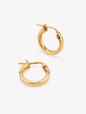 Argollas 18k amarillo. tubulares de 1.2 cm.