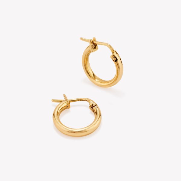 Argollas 18k amarillo. tubulares de 1.2 cm.