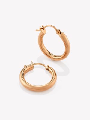 Argollas en oro 18k naranja, Tubular.