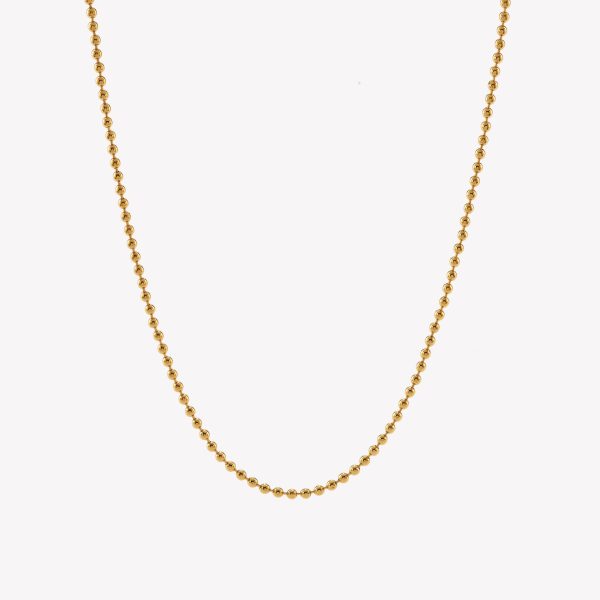 Cadena Bolitas 60cm. Oro amarillo