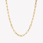 Cadena Paper Clip 60cms. Oro Amarillo