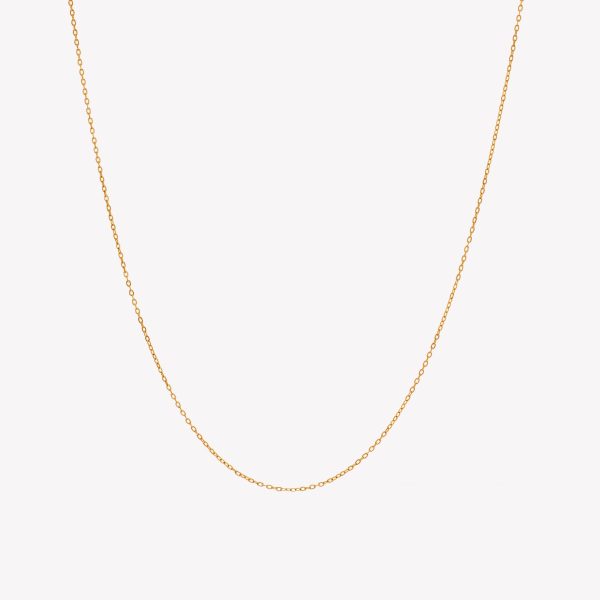 Cadena Martillada 40cms. Oro Amarillo