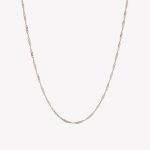 Cadena Martillada 40cms. Oro Blanco