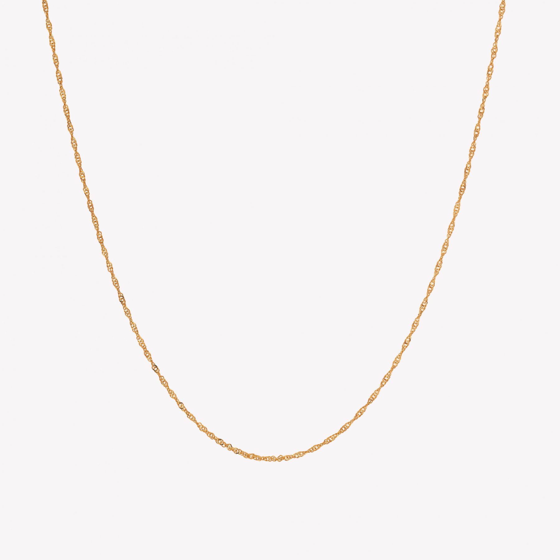 Cadena oro 18k amarillo, Entorchada 45cm.