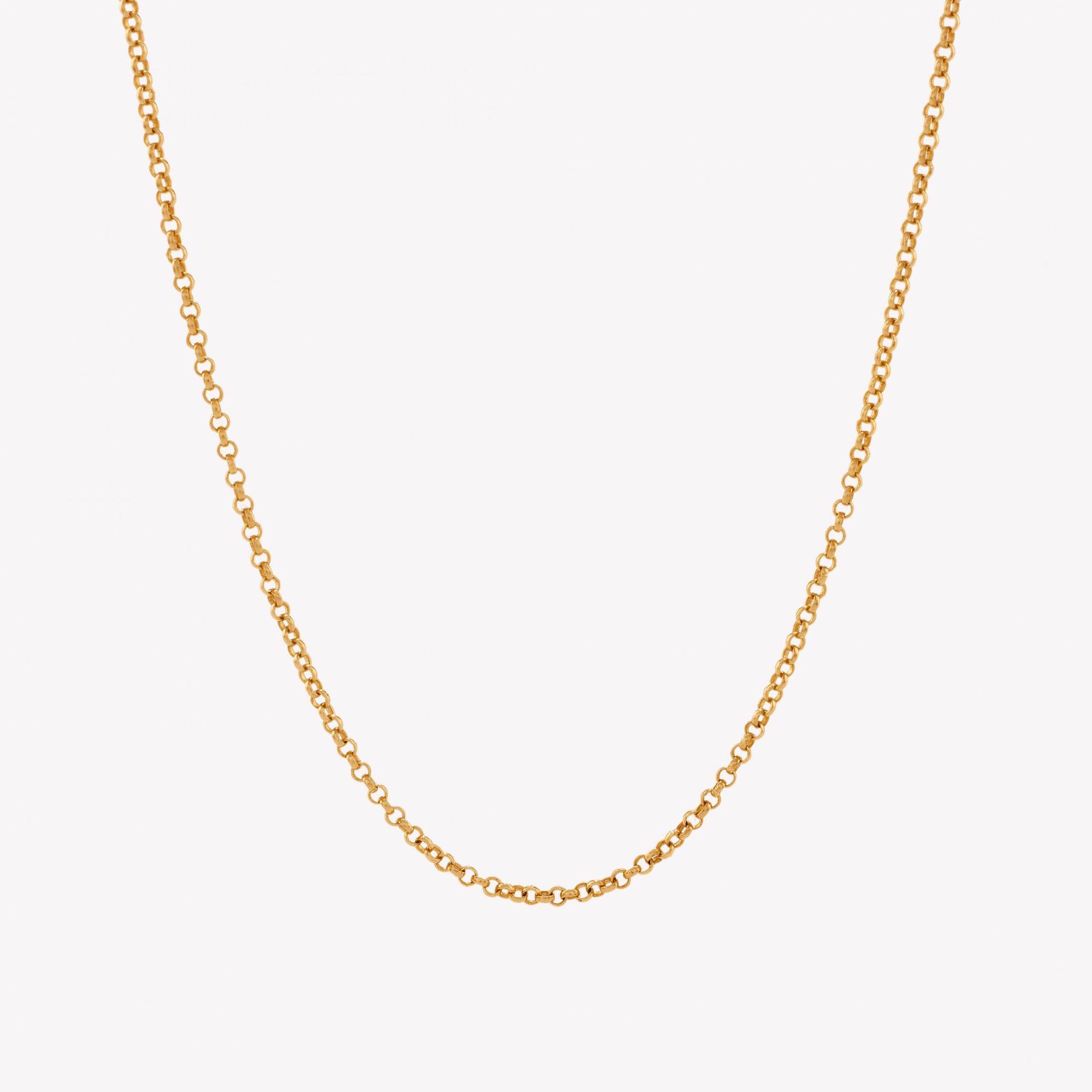 Cadena oro 18k amarillo, Rollo 45cms. Delgada.