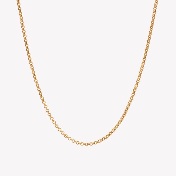 Cadena Rollo 40cms. Delgada. Oro amarillo