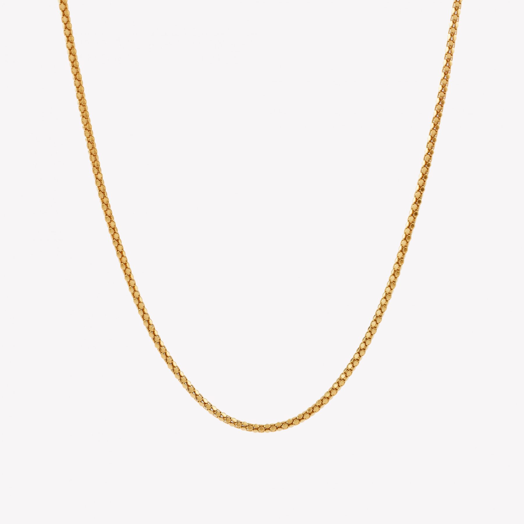 Cadena oro 18k amarillo, Popcorn 45cm.