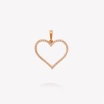 Dije Corazón con Circonios, Oro rosado