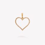 Dije oro 18k amarillo, Corazón con circonios.