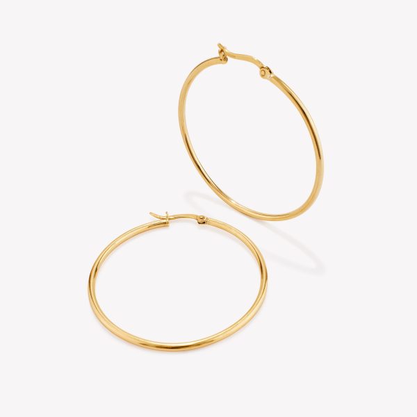 Argollas oro 18k amarillo, Tubulares de 3cm.