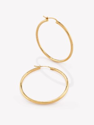 Argollas oro 18k amarillo, Tubular de 4.5 cm. de Diámetro.