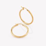 Argollas en oro 18k amarillo, Tubular de 4cm. de Diámetro.