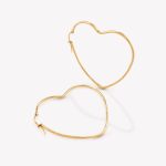 Argollas oro 18k amarillo, Corazones Inmensos.