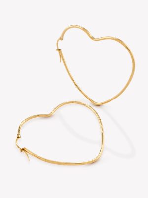 Argollas oro 18k amarillo, Corazones Inmensos.