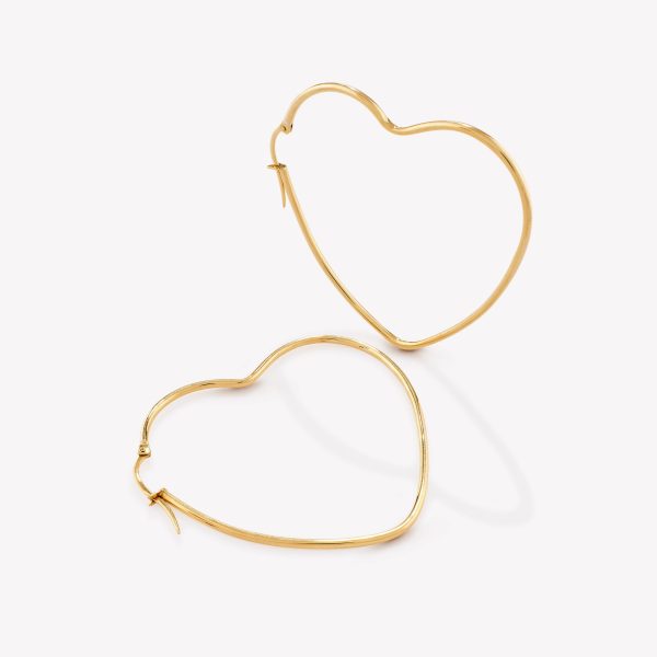 Argollas oro 18k amarillo, Corazones Inmensos.