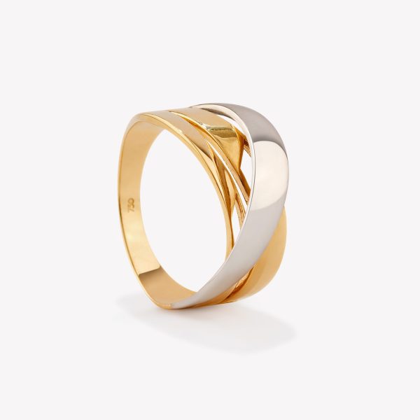 Anillo Picasso Doble con Oro Blanco