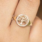 Anillo oro 18k amarillo, Árbol de la Vida.