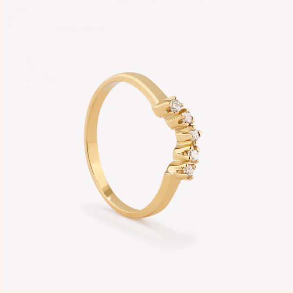 Anillo Rivieri con Circonios, Oro Amarillo