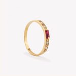 Anillo Ilusión Rubi, Oro Amarillo
