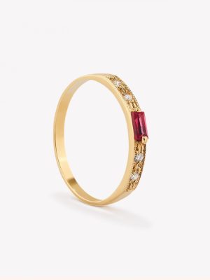 Anillo Ilusión Rubi, Oro Amarillo