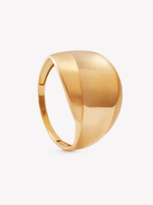 Anillo oro 18k amarillo, Bombe con Diseño.