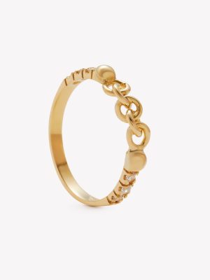 Anillo oro 18k amarillo, Eslabones.