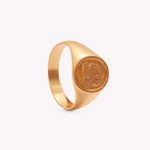 Chevalier oro 18k naranja, Monograma Inicial R.
