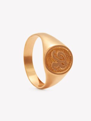 Chevalier oro 18k naranja, Monograma Inicial R.