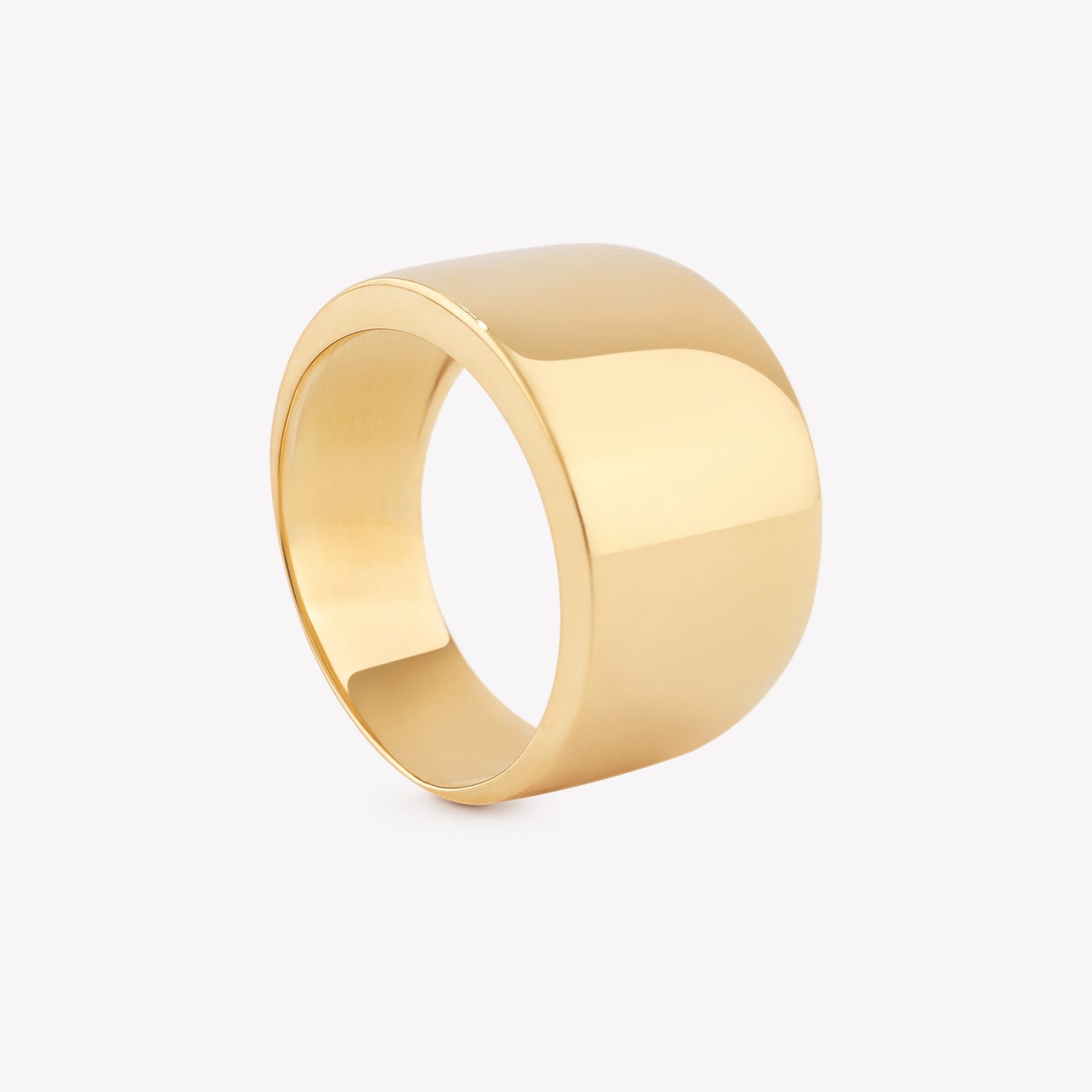 Anillo oro 18k amarillo, Tentación lustrado.