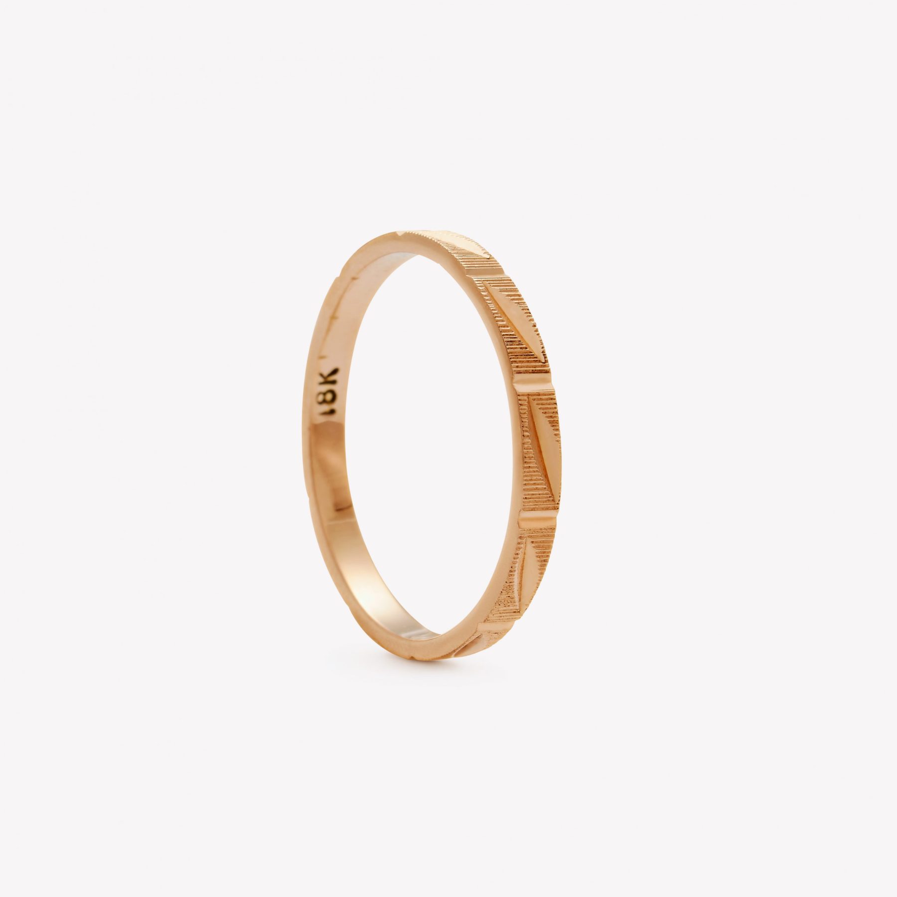 Anillo oro 18k naranja, Ilusión diamantado.
