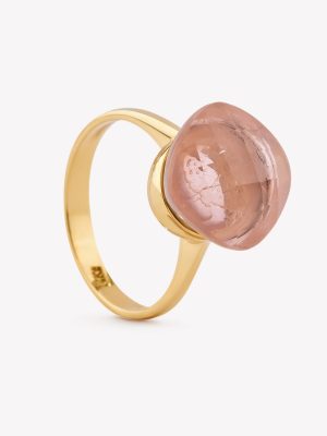 Anillo oro 18k amarillo, Pomelato Natural Rosado.