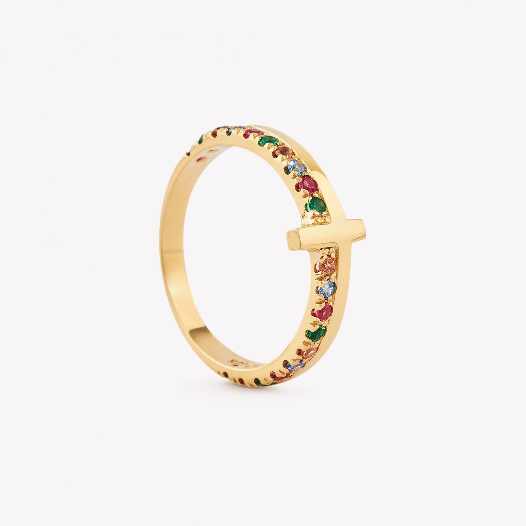 Anillo oro 18k amarillo, Cruz