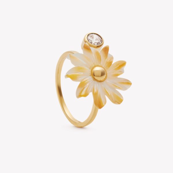 Anillo oro 18k amarillo, Jasmín Nacar.