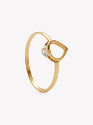 Anillo oro 18k amarillo, Gota