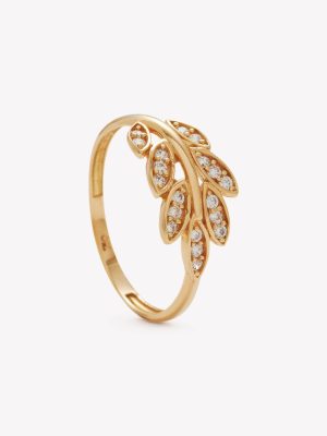 Anillo oro 18k amarillo, Espiga.