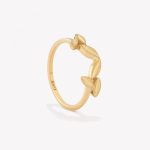 Anillo HOJITAS en oro amarillo 18k