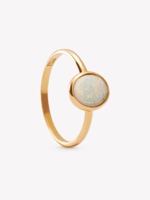 Sortija oro 18k amarillo, Ópalo Etíope.